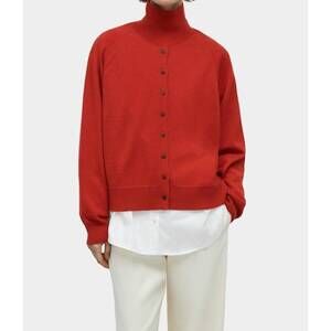 NEW CORDERA merino wool buttoned sweater in red